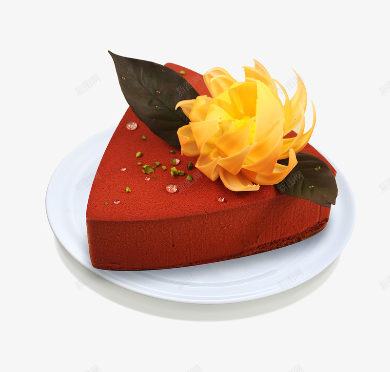 红色三角形蛋糕png免抠素材_新图网 https://ixintu.com 糕点 红色三角形蛋糕 蛋糕
