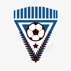 足球队的三角logo样机素材
