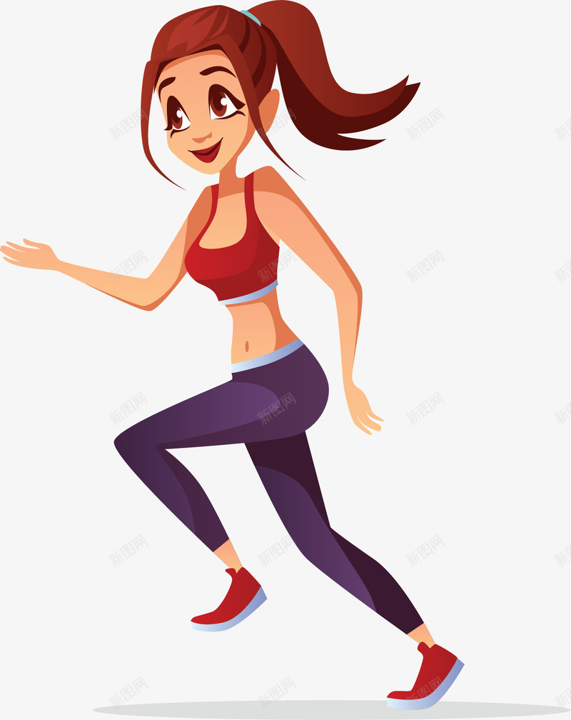 运动健身跑步的人矢量图ai免抠素材_新图网 https://ixintu.com 矢量png 跑步 跑步的人 运动 运动健身 运动女孩 矢量图