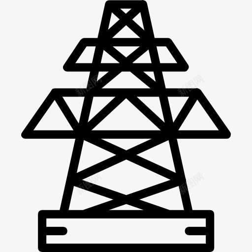 电塔图标png_新图网 https://ixintu.com 塔 工业 建筑与城市 电力 电力线 电塔 能源