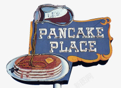 Pancake煎饼PANCAKE招牌插画高清图片