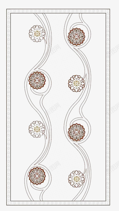 简洁线条边框png免抠素材_新图网 https://ixintu.com 弧形 欧式 繁复 花朵