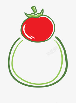 简洁番茄卡通简洁食物番茄矢量图高清图片