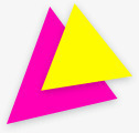 粉色黄色三角形素材