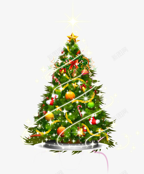 带星光的圣诞树png免抠素材_新图网 https://ixintu.com 1225 圣诞树 带星光 璀璨 节日