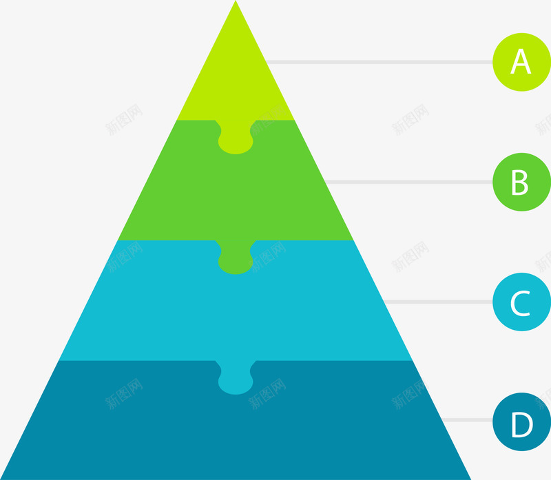 手绘三角形拼图矢量图ai免抠素材_新图网 https://ixintu.com PPT 三角形 手绘 拼图 数据 棱锥图 矢量图 金字塔
