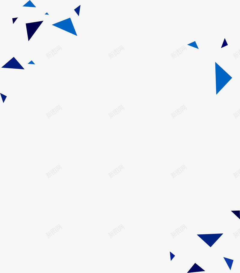 手绘蓝色三角矢量图ai免抠素材_新图网 https://ixintu.com 手绘 蓝色三角 装饰 矢量图