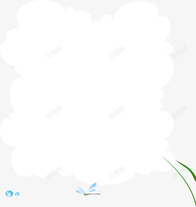 卡通手绘云朵边框png免抠素材_新图网 https://ixintu.com 云朵 卡通 手绘 边框