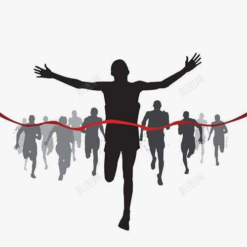 生命在于运动png免抠素材_新图网 https://ixintu.com 健康向上 多人跑步 奔跑 朝气 生命在于运动 男子 红色线