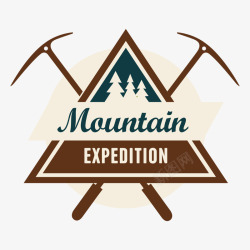 探险工具三角登山探险高清图片