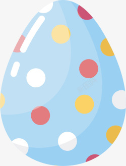 复活节蓝色圆点彩蛋素材