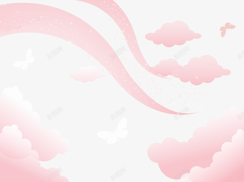 粉色云朵矢量图eps免抠素材_新图网 https://ixintu.com 云朵 粉色 粉色云朵 矢量图