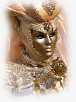 铜质欧美面具美女素材