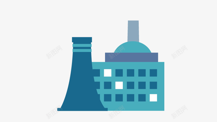 工厂png免抠素材_新图网 https://ixintu.com 卡通工厂 城市建筑 工厂剪影 矢量工厂