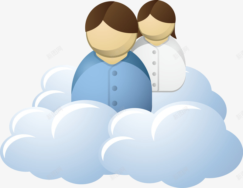 坐在云朵上的男人与女人图标png_新图网 https://ixintu.com nb 云存储 云服务 云服务图标 云朵 云端 云端服务 女人 数据 男人 矢量云朵