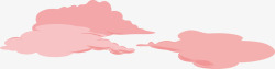 粉红色的云可爱粉红色的云朵矢量图高清图片