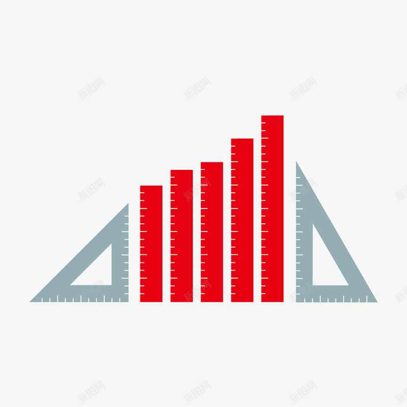 红色数据三角板矢量图ai免抠素材_新图网 https://ixintu.com 三角板 分析 数据 红色 矢量图