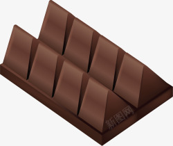 美味瑞士三角巧克力矢量图素材