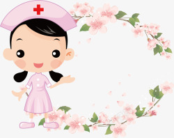 护士护士节花环素材