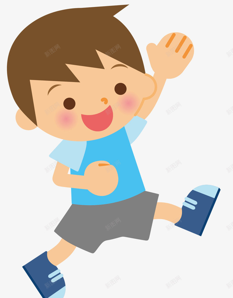 卡通手绘跑步的男孩png免抠素材_新图网 https://ixintu.com 卡通人物 卡通儿童 卡通男孩 卡通男生 大步跑 手绘男孩 插画 跑步的男孩 运动