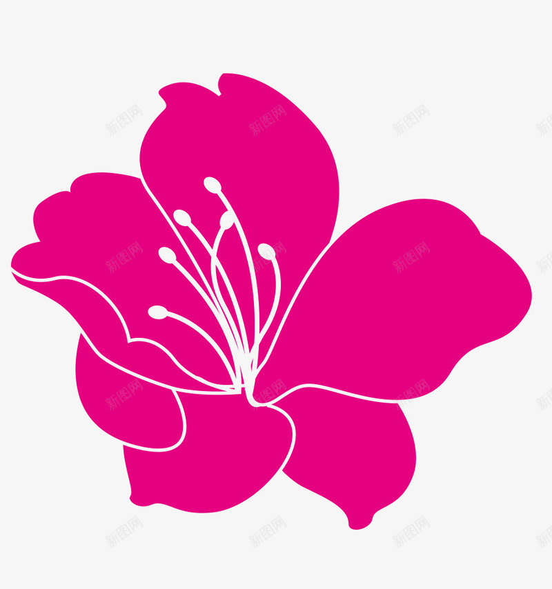 植物花卉png免抠素材_新图网 https://ixintu.com 剪影 剪纸 植物 花朵 花瓣 装饰素材