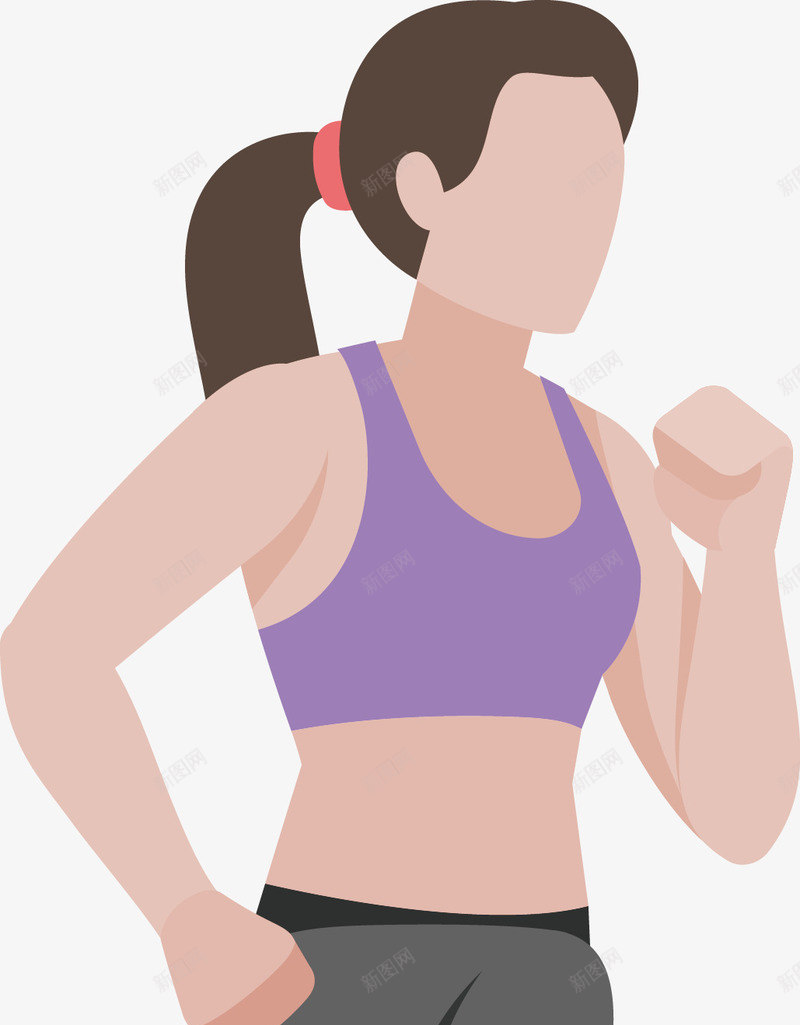 美女教练跑步前热身运动png免抠素材_新图网 https://ixintu.com 体力 健康 健身 跑步 运动