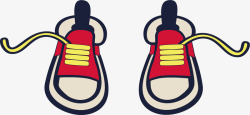 个性凉拖红色的运动鞋矢量图高清图片