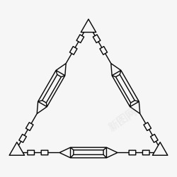 创意三角边框素材