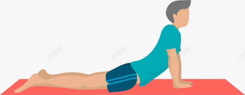 背部伸展矢量图ai免抠素材_新图网 https://ixintu.com 卡通手绘 复健 康复训练 恢复训练 手臂和腿部伸展运动瑜伽 物理训练 瑜伽 矢量图 背部伸展 运动康复 锻炼