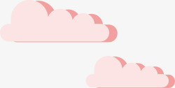 粉红色的云可爱卡通粉红色的云朵矢量图高清图片