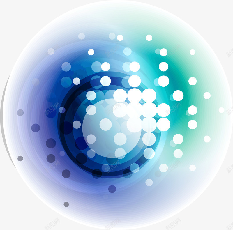 蓝色圆环圆点科技代码png免抠素材_新图网 https://ixintu.com 圆环 波纹 渐变 点状 科技 科技代码 科技图案 装饰