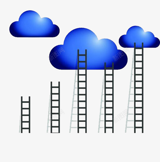 通向云朵的梯子png免抠素材_新图网 https://ixintu.com 云朵 云梯 卡通 实木楼梯 攀爬工具 木梯 梯子 楼梯 用于爬高 登高帮手