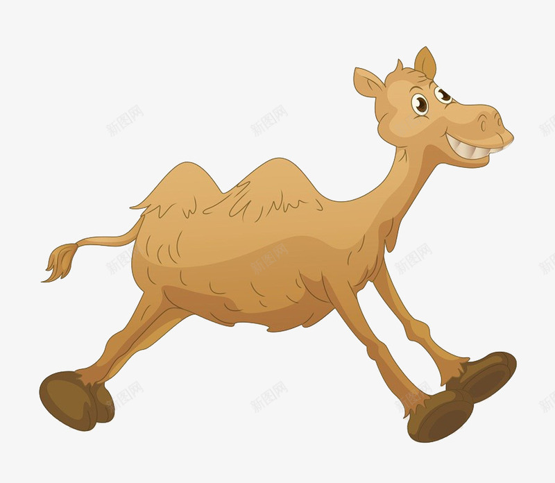 奔跑的骆驼png免抠素材_新图网 https://ixintu.com 动物 卡通手绘 四条腿的 奔跑的 沙漠动物 背上山峰 驼峰 驼队 骆驼