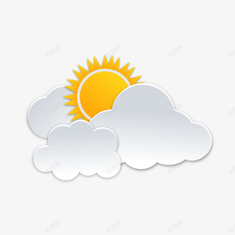 被云朵遮盖的太阳png免抠素材_新图网 https://ixintu.com 云朵 卡通手绘 太阳 遮挡