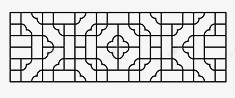 简洁屏风png免抠素材_新图网 https://ixintu.com 复古 屏风 花纹 花边