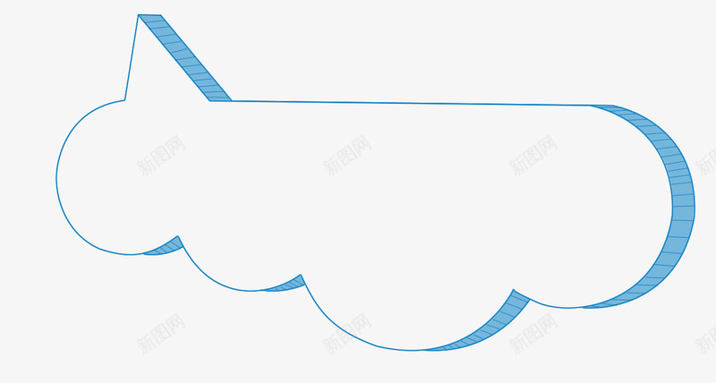 云psd免抠素材_新图网 https://ixintu.com 云 云朵 对话框 手绘 边框