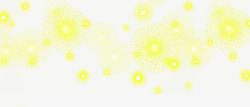 黄色星光年画装饰素材