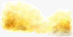 创意合成水彩黄色的云朵素材