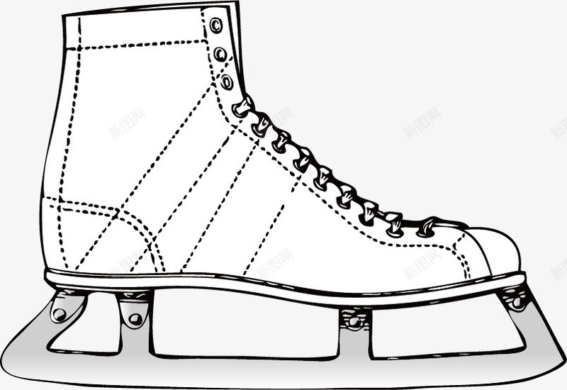 冰鞋png免抠素材_新图网 https://ixintu.com 冰鞋 刀 手绘 简洁 线条 鞋子