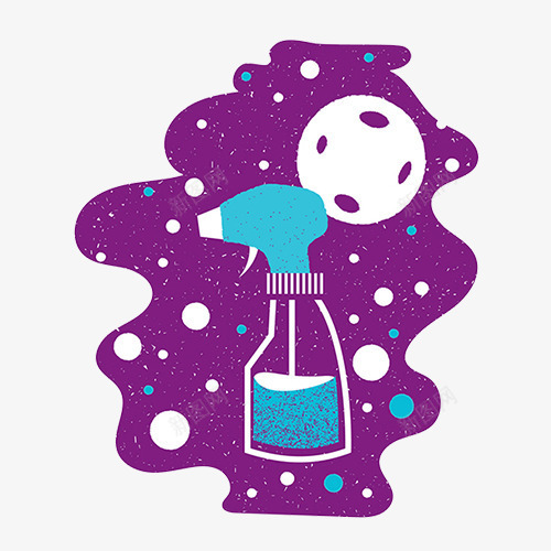 紫色背景中的喷雾器png免抠素材_新图网 https://ixintu.com 喷雾器 圆点 抽象 紫色