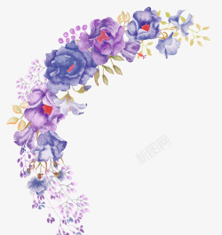 高清花环紫色花卉高清图片
