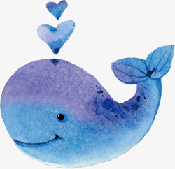 小鲸鱼图案卡通鲸鱼图标高清图片