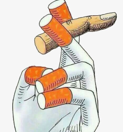 烟的手夹着手指素材