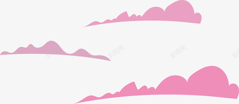 简洁细长粉红色的云朵矢量图ai免抠素材_新图网 https://ixintu.com 云 云彩 云朵 简洁 粉红色的云 粉色的云 细长 矢量图