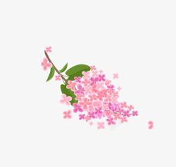矢量樱花集合粉色日本元素樱花集合高清图片