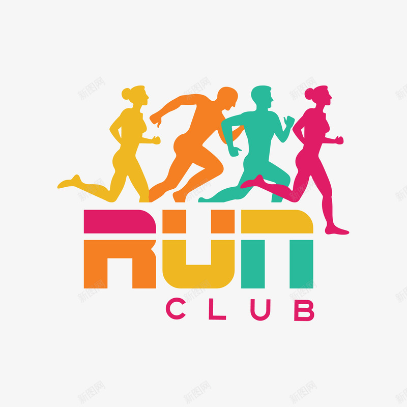 跑步图标png_新图网 https://ixintu.com 300像素图 AI图免抠 LOGO RUN 大图免抠 跑步 运动 高清免抠