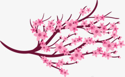 卡通日本粉色樱花矢量图素材