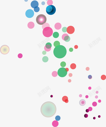 抽象炫彩几何圆点碎点png免抠素材_新图网 https://ixintu.com 几何 圆点 抽象 炫彩 碎点