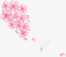 粉色樱花装饰图案素材