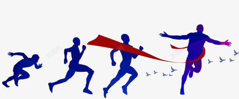 运动员剪影psd免抠素材_新图网 https://ixintu.com 奔跑 奔跑黑影 奥运会 跑步 跑步影子 运动员 运动员剪影